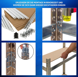 2er Set Schwerlastregale 180 x 90 x 40 cm jeweils bis 875 kg