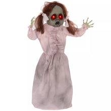 Laden Sie das Bild in den Galerie-Viewer, Halloween Dekoration Geisterpuppe 76 cm mit LED-Lichter Soundfunktion