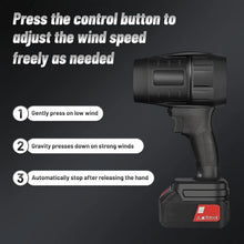 Laden Sie das Bild in den Galerie-Viewer, Black Edition Akku-LaubbläserBläser Pistolen-Laubbläser Extrempower mit bis zu 210 km/h. 2 Akus