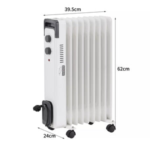Neues Modell 2025: Radiator Heizung. 2000 Watt. Einstellbar mit Thermostat. Mit Rippen. Ölheizung.