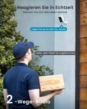 Laden Sie das Bild in den Galerie-Viewer, Überwachungskamera kabellos (Akku) Internet WLAN 2K mit 3 MP Megapixel mit Akkubetrieb