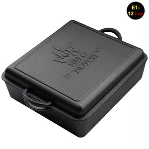 Dutch Oven Set – Gusseiserner Feuertopf mit Deckelheber. Verschiedene Größen.