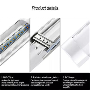 Deckenleuchte 6000K Kaltweiß LED 40 Watt (Wie 400 Watt alte Röhren) 120 cm Feuchtraumlampe, Bürolampe, Garage, Werkstatt.