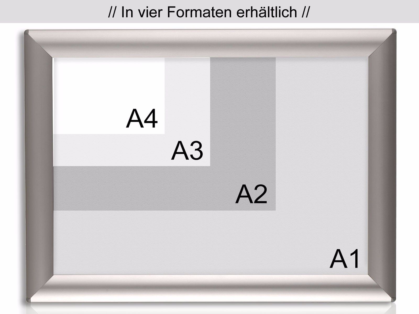 Klapprahmen aus Aluminium für Werbung, Flyer, Banner, Bilder DIN A0, A