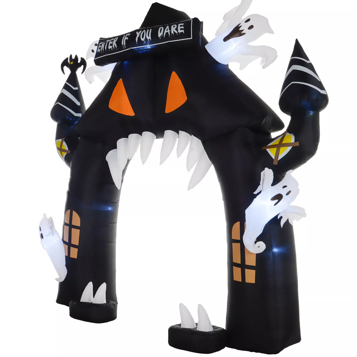 1,83m Halloween Gruselbaum Aufblasbar - Mit Geist & LED-Kürbis | Outdoor Deko Für Garten