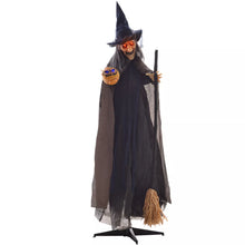 Laden Sie das Bild in den Galerie-Viewer, Halloween Hexe 190 cm mit LED-Lichter, Soundfunktion