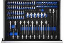 Laden Sie das Bild in den Galerie-Viewer, XXL Profi-Werkzeugwagen 8 Schubladen Werkstattwagen mit Werkzeug gefüllt. 89 kg Gesamtgewicht.
