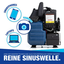 Laden Sie das Bild in den Galerie-Viewer, Inverter, Kompakter Stromerzeuger, 1000W. Benzin Stromgenerator Notstromaggregat