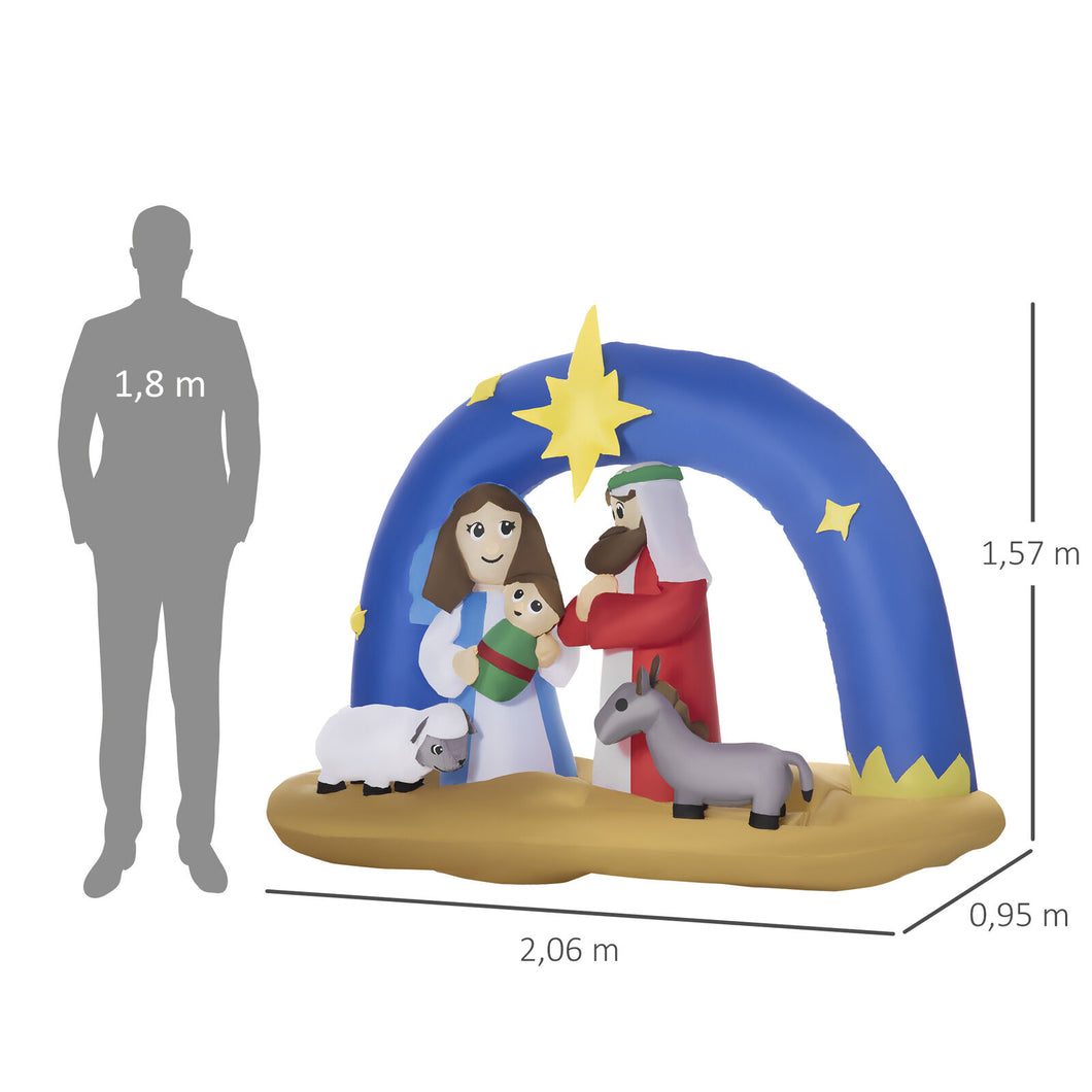 Aufblasbarer Weihnachtsbogen 1,57 m Bibel-Bogen von Jesus' Geburt mit LED