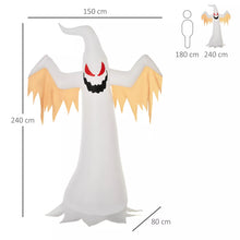 Laden Sie das Bild in den Galerie-Viewer, Halloween Selbstaufblasenderes Gespenst 2,4 m Dekoration mit LEDs IP44