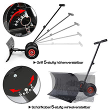 Laden Sie das Bild in den Galerie-Viewer, Effizienter Schneeschieber mit Rollen: Räumen Sie Schnee 3-4 mal schneller – Mit Luftbereifung