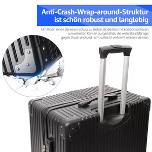 Vierteiliges Black Style Business Kofferset! 4-tlg. Komplettpreis. Sonderposten.