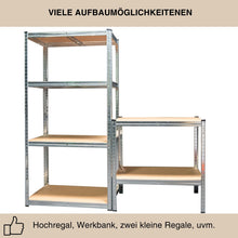 Laden Sie das Bild in den Galerie-Viewer, Schwerlastregale 180 x 90 x 40 cm 5 Böden - bis 875 kg