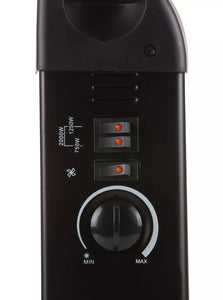 Konvektor Heizung schwarz 3 Heizstufen: 750 / 1250 / 2000 Watt