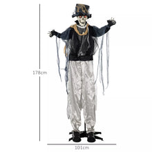 Laden Sie das Bild in den Galerie-Viewer, Halloween Dekoration Skelett Bräutigam 100 cm mit Geräuschen, Sound, Augenglühen