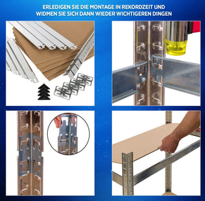 Eckteil zu Schwerlastregalen für Regale 180 x 90 x 40 cm bis 875 kg Eckregal