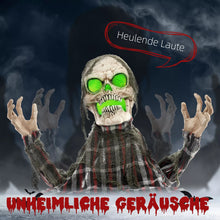 Laden Sie das Bild in den Galerie-Viewer, Halloween Dekoration Skelett 70 cm Halbkörper LED-Lichter Soundfunktion