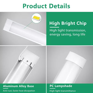 Deckenleuchte 6000K Kaltweiß LED 40 Watt (Wie 400 Watt alte Röhren) 120 cm Feuchtraumlampe, Bürolampe, Garage, Werkstatt.