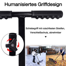 Laden Sie das Bild in den Galerie-Viewer, Effizienter Schneeschieber mit Rollen: Räumen Sie Schnee 3-4 mal schneller – Mit Luftbereifung