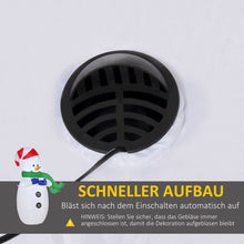 Laden Sie das Bild in den Galerie-Viewer, Aufblasbarer Schneemann mit Schal 1,20m Weihnachtsmann Weihnachtsdeko LED Nikolaus Santa