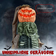 Laden Sie das Bild in den Galerie-Viewer, Halloween Dekoration Skelett-Kürbis 183 cm mit LED-Lichter Soundfunktion
