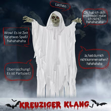 Laden Sie das Bild in den Galerie-Viewer, Halloween Hängender Horror Geist 153 cm mit LED Augen, glühend.