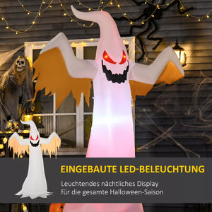 Halloween Selbstaufblasenderes Gespenst 2,4 m Dekoration mit LEDs IP44