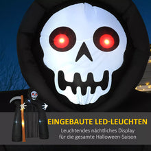 Laden Sie das Bild in den Galerie-Viewer, Aufblasbarer Halloween Sensenmann riesig 285 cm mit 8 LEDs