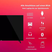 Laden Sie das Bild in den Galerie-Viewer, Telefunken Fernseher 65 Zoll (1,65 Meter) Smart TV 4K UHD Dolby Vision HDR Triple-Tuner HD+