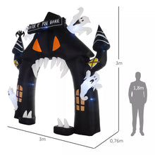 Laden Sie das Bild in den Galerie-Viewer, Halloween aufblasbarer Bogen 300 cm Halloween-Deko mit LED-Beleuchtung