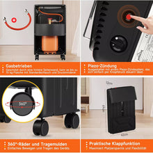 Laden Sie das Bild in den Galerie-Viewer, Gasheizofen – Effizient, mobil und leistungsstark. 4200 Watt!