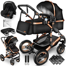 Laden Sie das Bild in den Galerie-Viewer, Kinderwagen 3 in 1 Kombi-Buggy Reisebuggy inkl. Auto- Babyschale. Faltbar.