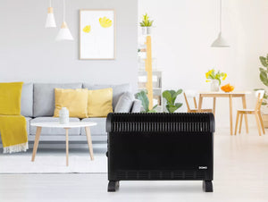 Konvektor Heizung schwarz 3 Heizstufen: 750 / 1250 / 2000 Watt