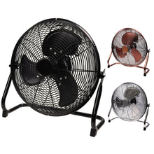 Laden Sie das Bild in den Galerie-Viewer, Windmaschine 30 cm im  Retro-Stil - Ventilator in Kupfer, Chrom oder Schwarz - Standventilator 30 cm