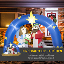 Laden Sie das Bild in den Galerie-Viewer, Aufblasbarer Weihnachtsbogen 1,57 m Bibel-Bogen von Jesus&#39; Geburt mit LED