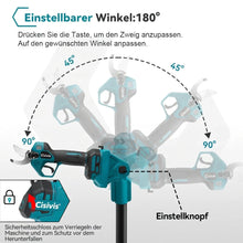 Laden Sie das Bild in den Galerie-Viewer, Akku Hoch-Astschneider und Astsäge 4-in-1 mit Kettensäge, Astschere &amp; Teleskopstiel – 600W