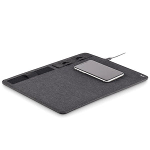 Mauspad mit 15 W Handy-Qi-Ladefunktion & Smartphone-Halter