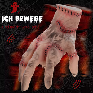 Halloween Grusel Hand vernarbt. Realistisch 21 cm mit Soundfunktioin