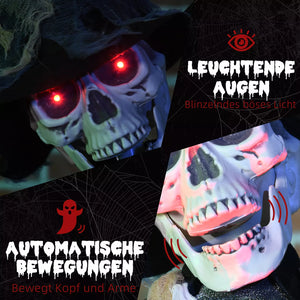 Halloween Dekoration Skelett Bräutigam 100 cm mit Geräuschen, Sound, Augenglühen