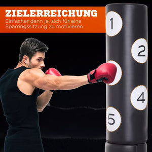 Standboxsack mit Ständer 176 cm Boxing Trainer Geeignet für Profis und Anfänger Schwarz