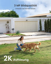 Laden Sie das Bild in den Galerie-Viewer, Überwachungskamera kabellos (Akku) Internet WLAN 2K mit 3 MP Megapixel mit Akkubetrieb