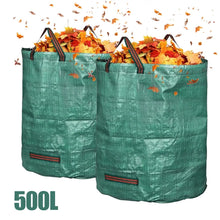 Laden Sie das Bild in den Galerie-Viewer, Doppelpack: 500 Liter Gartenabfallsack XXL. Gartentasche Riesiger Laubsack