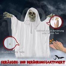 Laden Sie das Bild in den Galerie-Viewer, Halloween Hängender Horror Geist 153 cm mit LED Augen, glühend.