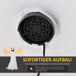 Halloween Selbstaufblasenderes Gespenst 2,4 m Dekoration mit LEDs IP44