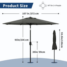 Laden Sie das Bild in den Galerie-Viewer, Sonderposten: Sonnenschirm Durchmesser Ø 270cm. UV-Schutz UPF50. knickbar. Höhe 236 cm.