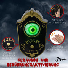 Laden Sie das Bild in den Galerie-Viewer, Halloween Dekoration Türklingel Dekoration mit LED-Lichter, Soundfunktion