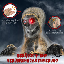 Laden Sie das Bild in den Galerie-Viewer, Halloween einäugige Mumie. Krabbelnde Mumie mit rot leuchtenden Augen