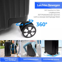 Laden Sie das Bild in den Galerie-Viewer, Vierteiliges Black Style Business Kofferset! 4-tlg. Komplettpreis. Sonderposten.