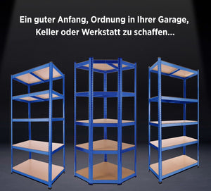 Eckteil zu Schwerlastregalen für Regale 180 x 90 x 40 cm bis 875 kg Eckregal Farbe blau