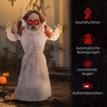 Laden Sie das Bild in den Galerie-Viewer, Halloween Dekoration Geisterpuppe 76 cm mit LED-Lichter Soundfunktion